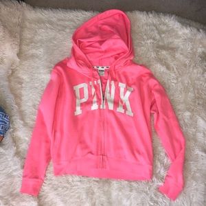 Hot Pink VS pink zip up
